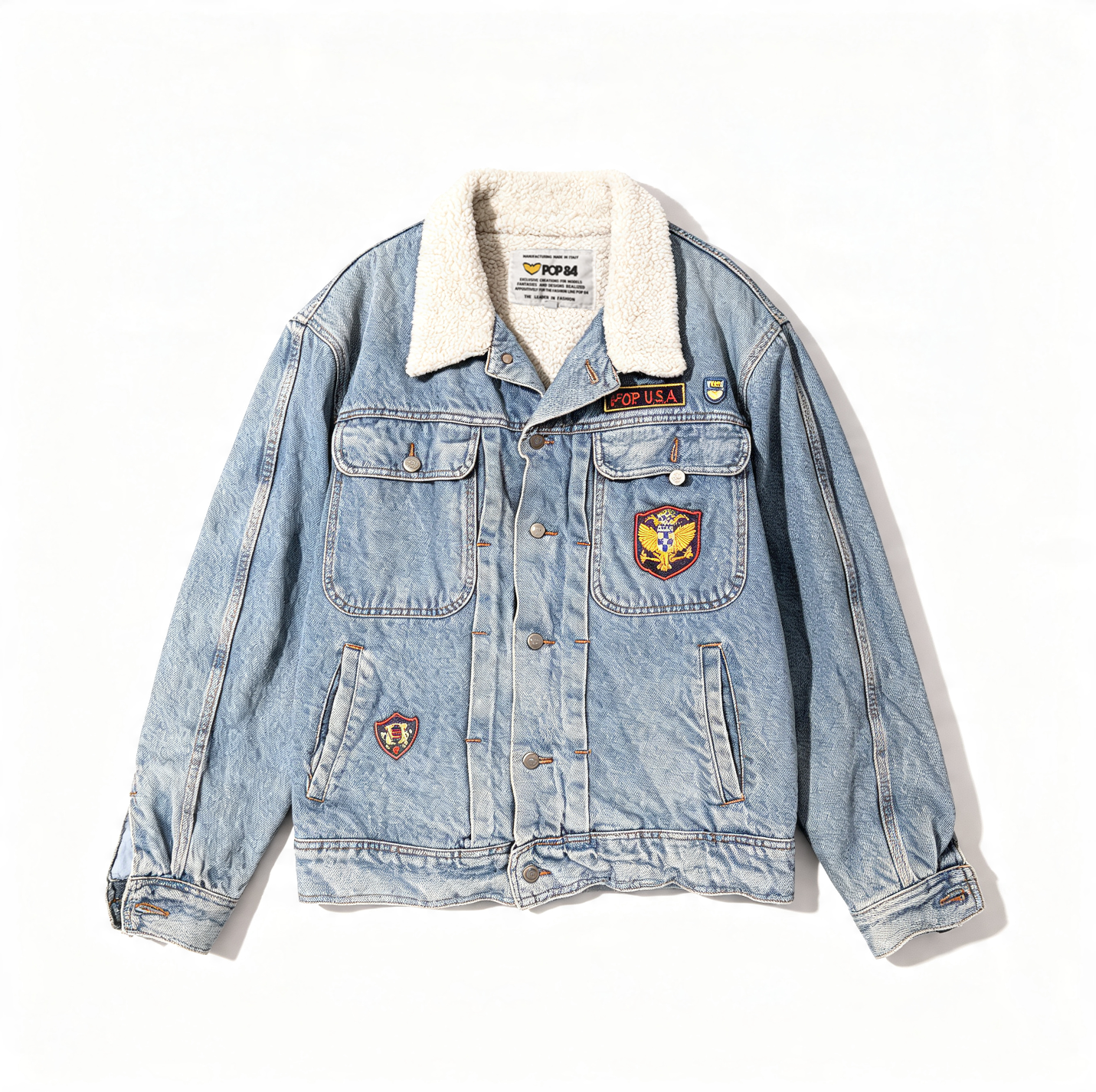 Denim Sherpa Jacket Mix - Vintage