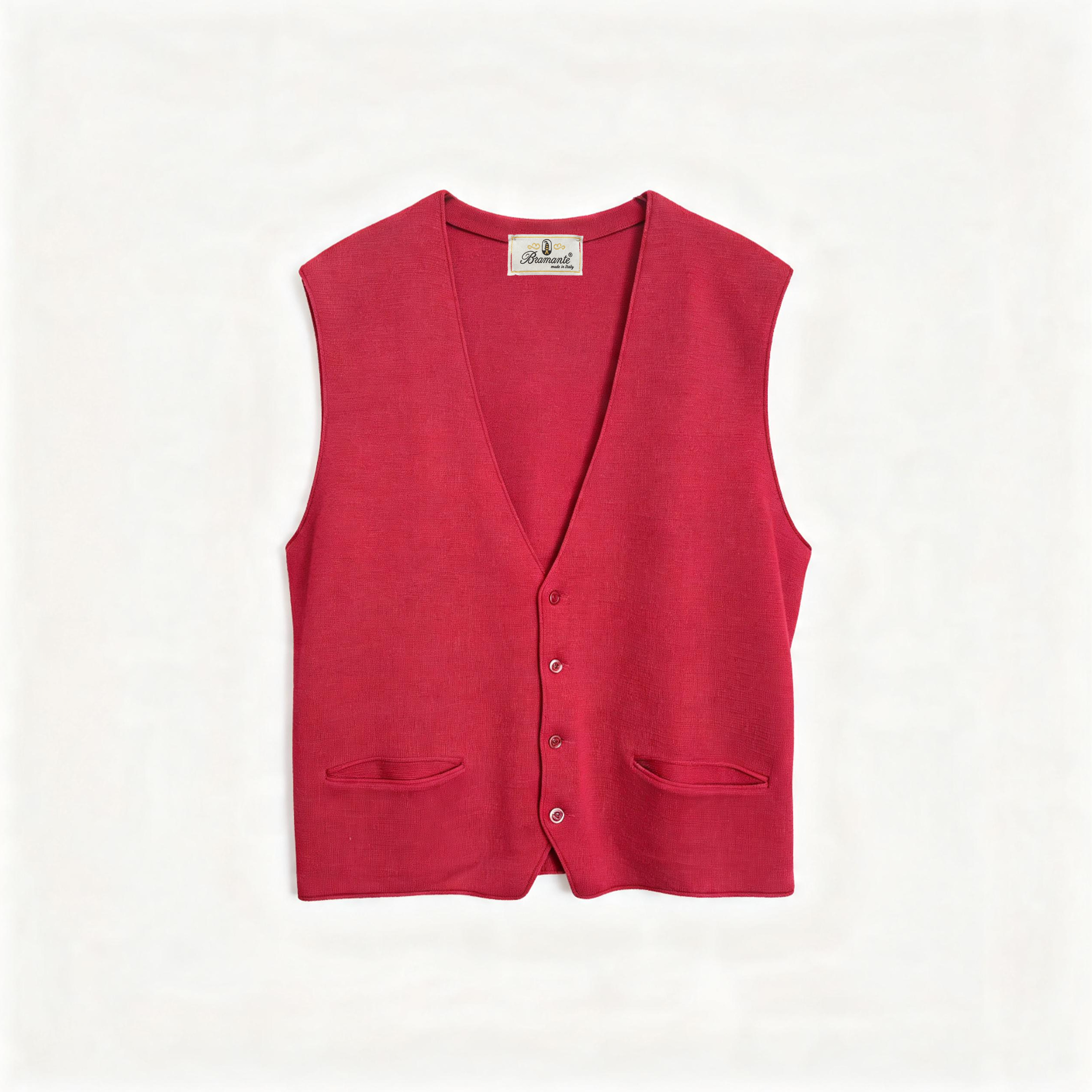 Knit vest wool unisex/feminine - Vintage