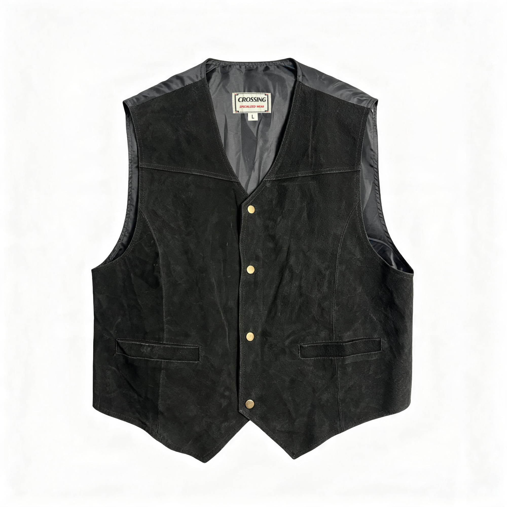 Vintage Leather and Suede Vest Mix Men | Unisex