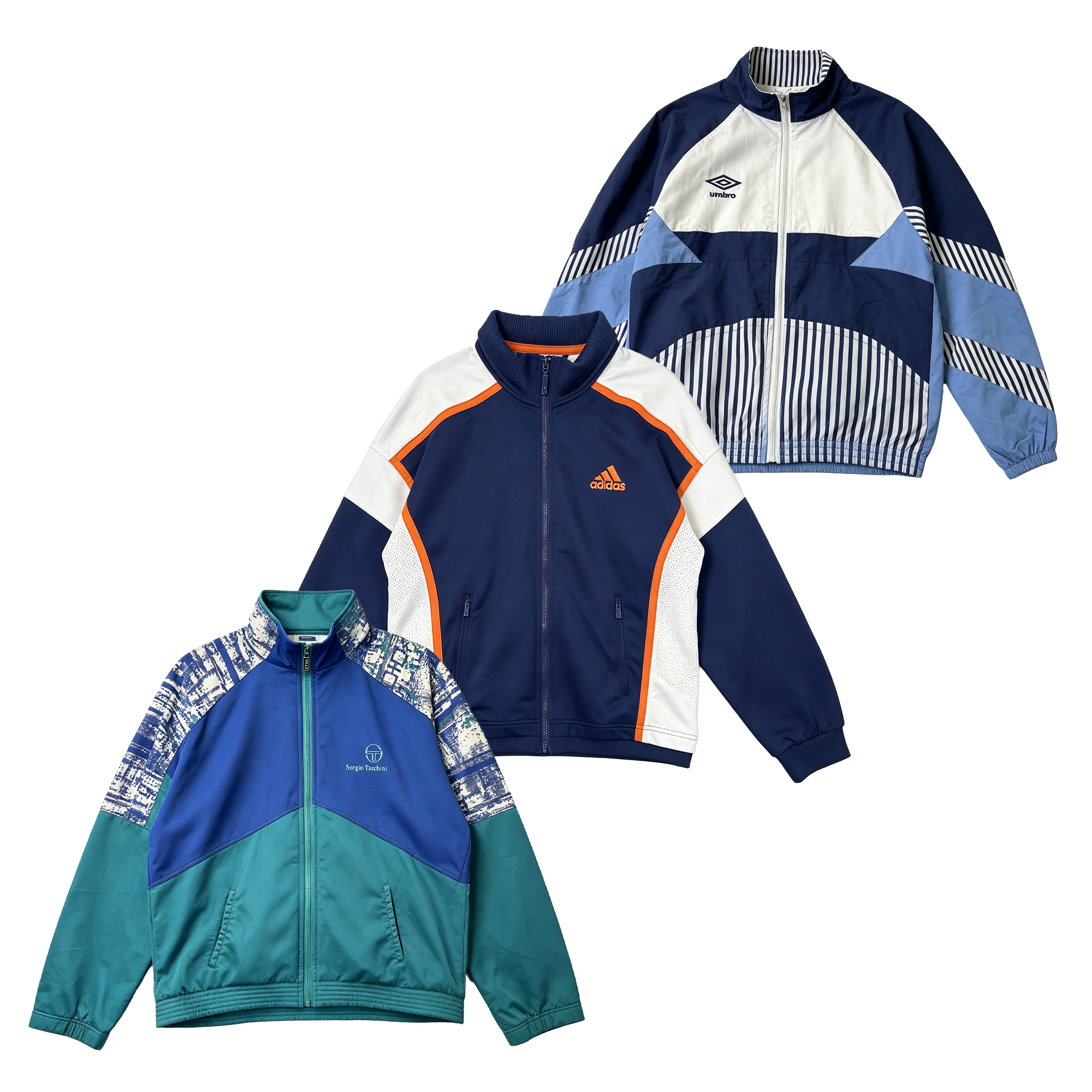 Vintage Track and Shell Jackets Branded Mix