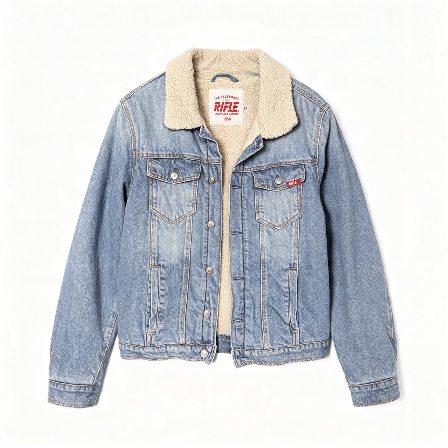 Denim Sherpa Jacket Mix - Vintage