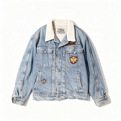 Denim Sherpa Jacket Mix - Vintage