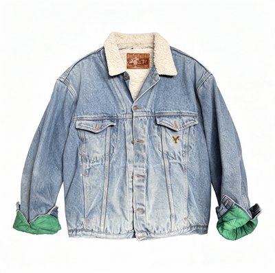 Denim Sherpa Jacket Mix - Vintage