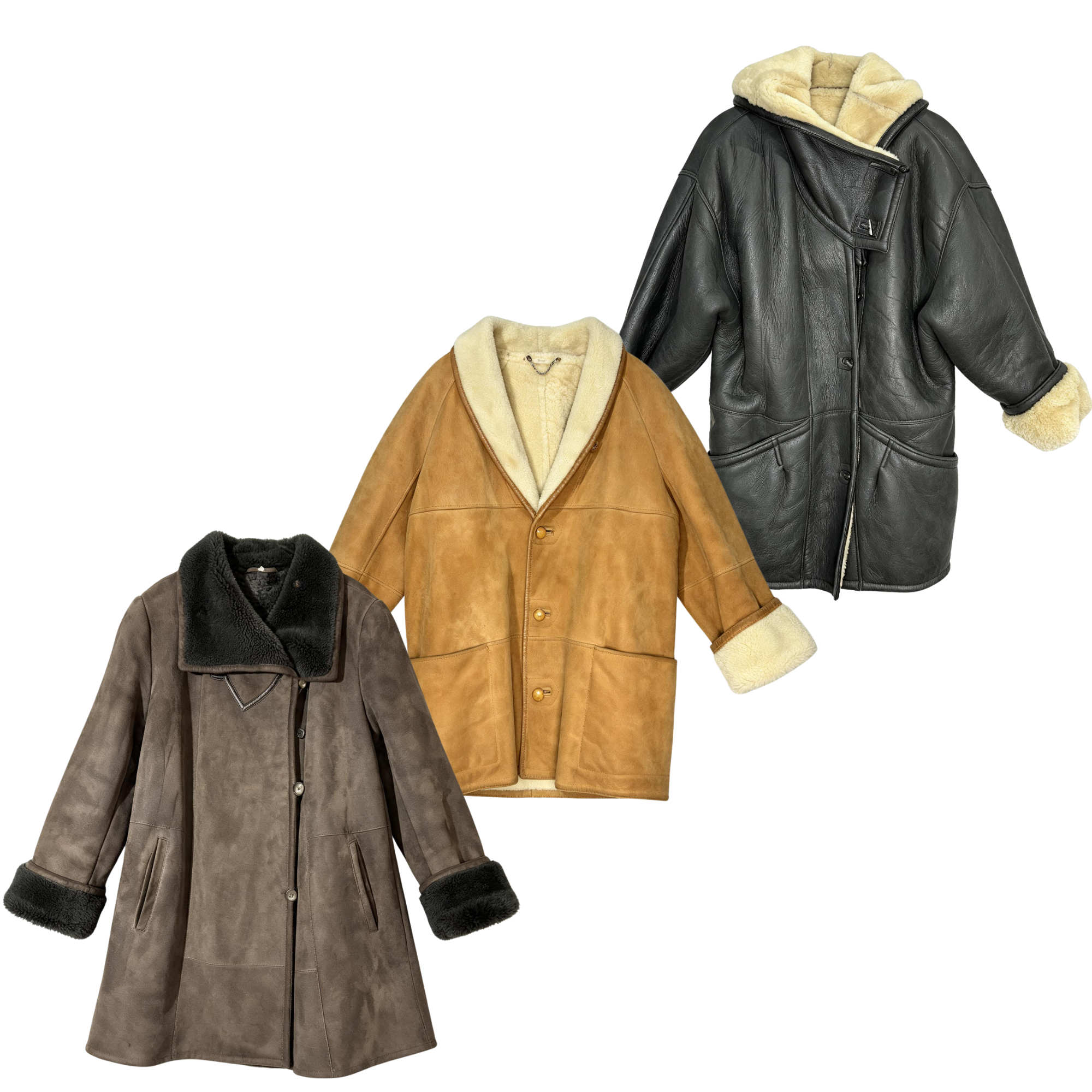 Women's Shearling Coats - Vintage