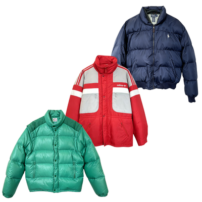 Branded Puffer Down Jackets/ Coats Mix - Vintage