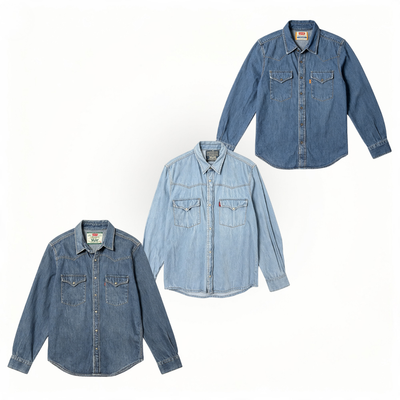 Vintage Levis Denim Shirts Branded