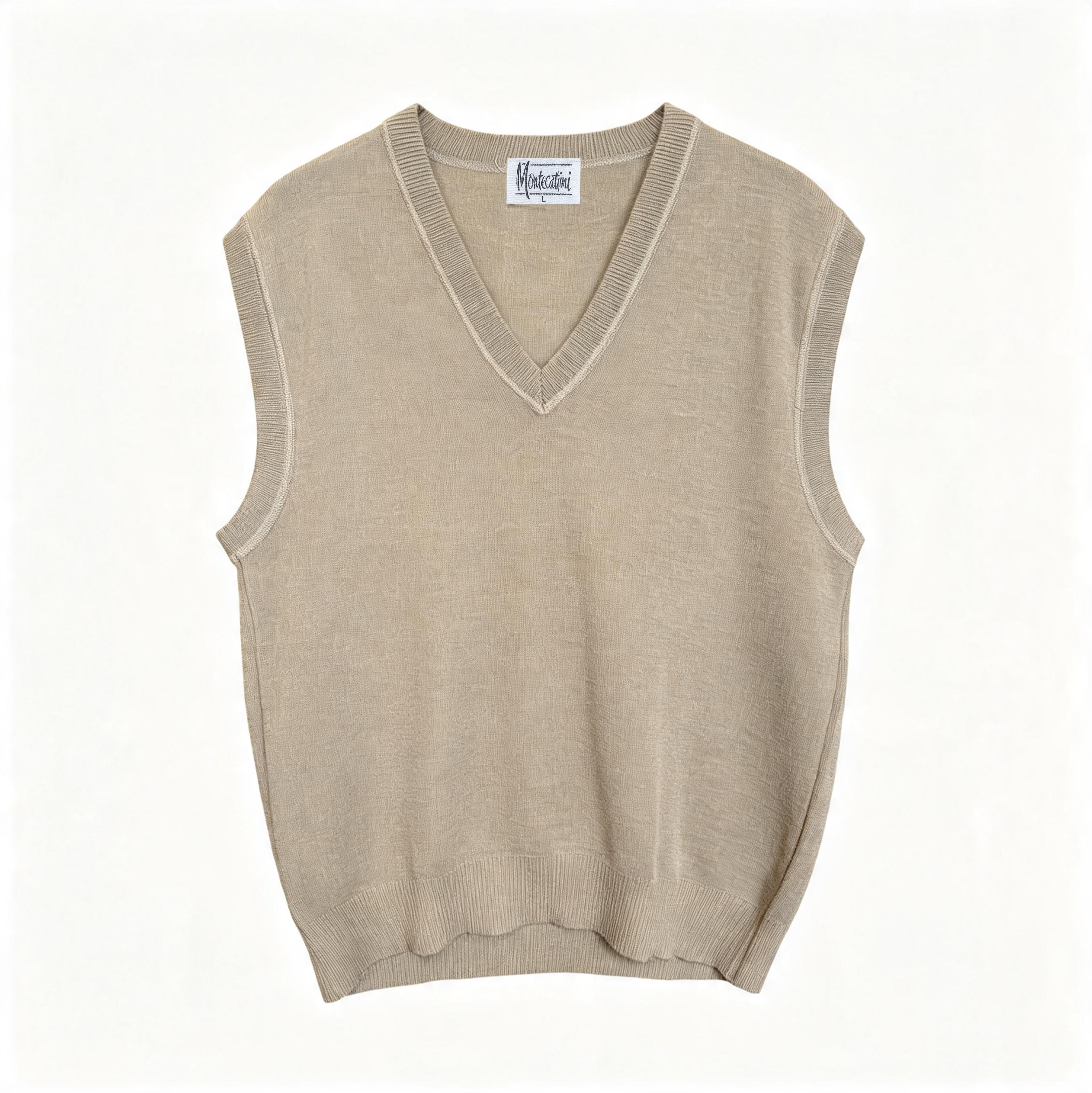 Knit vest wool unisex/feminine - Vintage