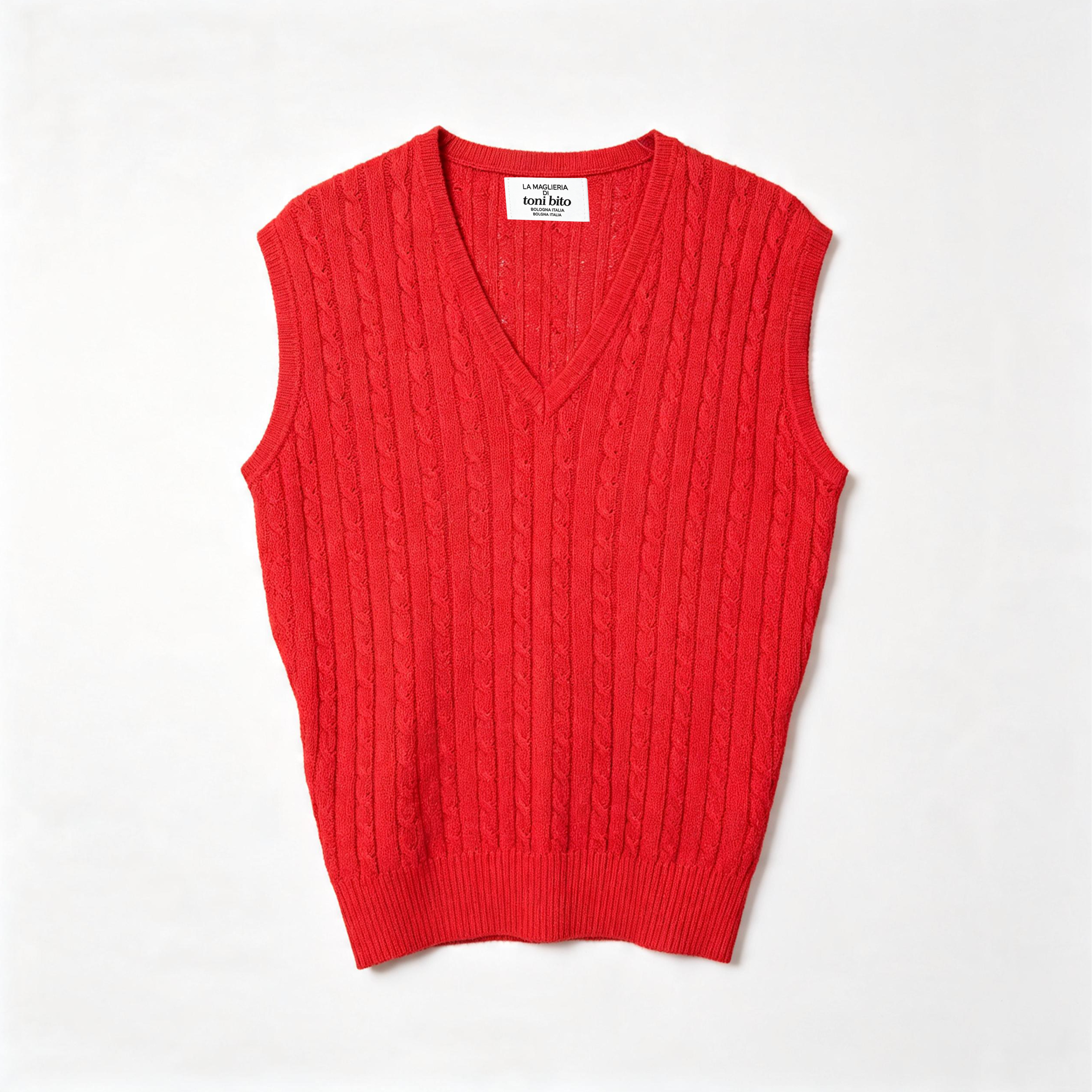 Knit vest wool unisex/feminine - Vintage