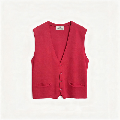 Knit vest wool unisex/feminine - Vintage