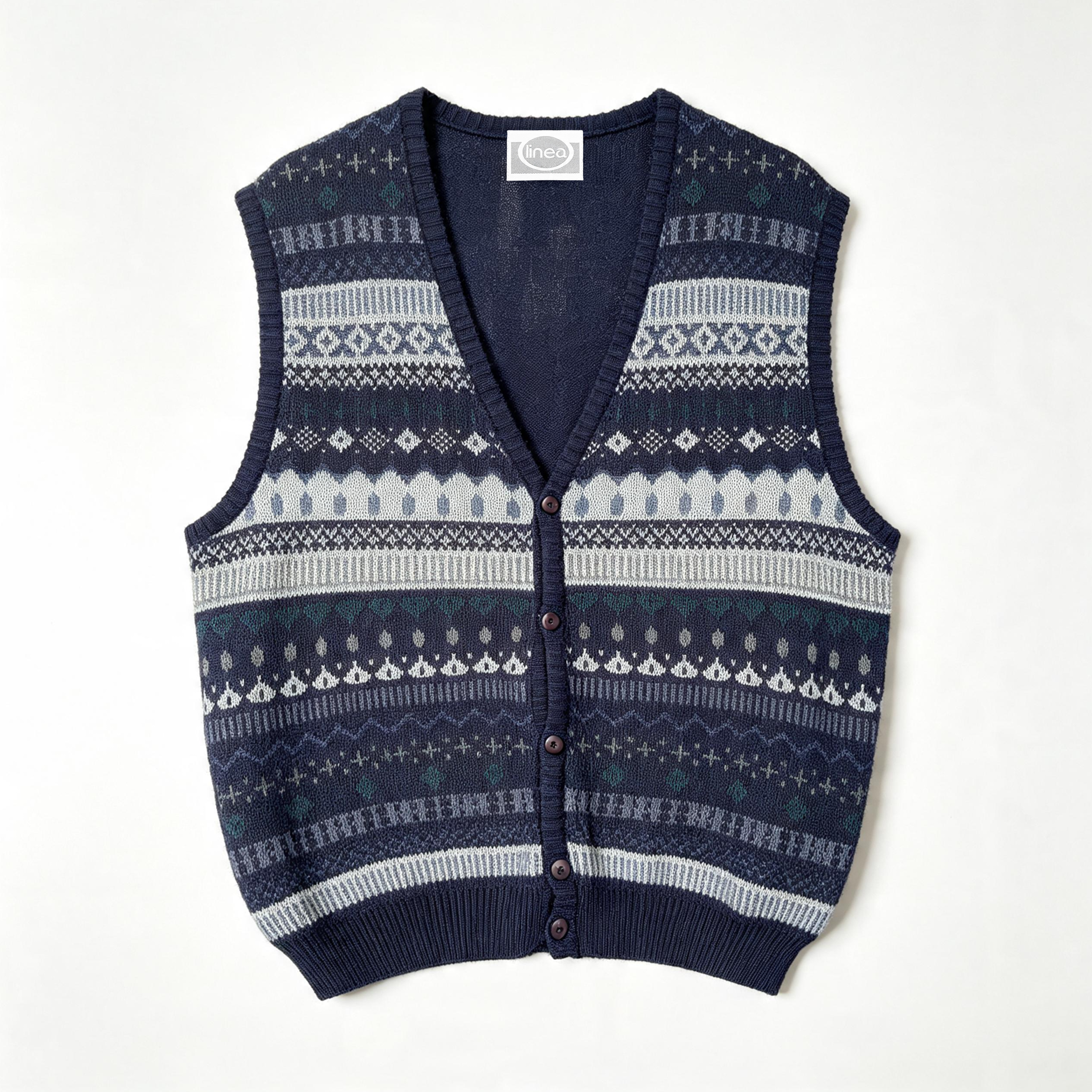 Knit vest wool unisex/feminine - Vintage