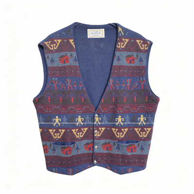 Knit vest wool unisex/feminine - Vintage