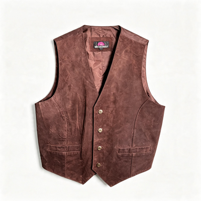 Vintage Leather and Suede Vest Mix Men | Unisex