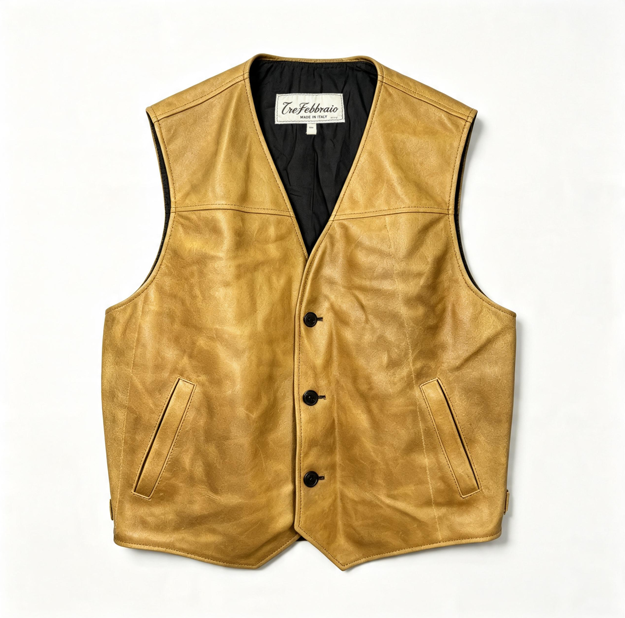 Vintage Leather and Suede Vest Mix Men | Unisex