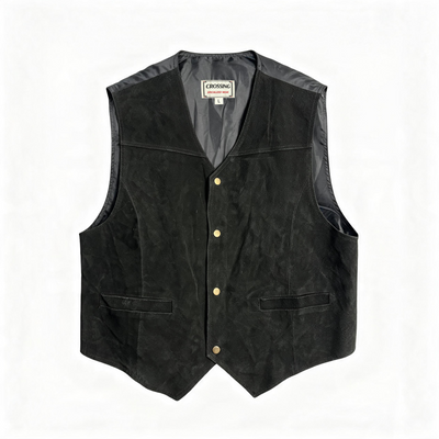 Vintage Leather and Suede Vest Mix Men | Unisex