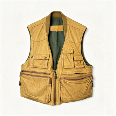 Vintage Leather and Suede Vest Mix Men | Unisex