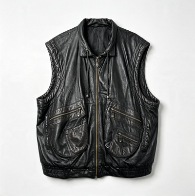 Vintage Leather and Suede Vest Mix Men | Unisex