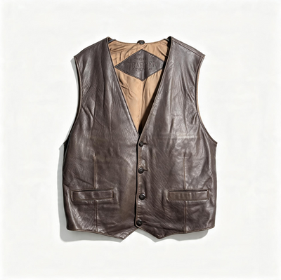 Vintage Leather and Suede Vest Mix Men | Unisex