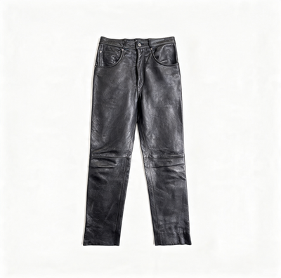 Leather pants on a white background