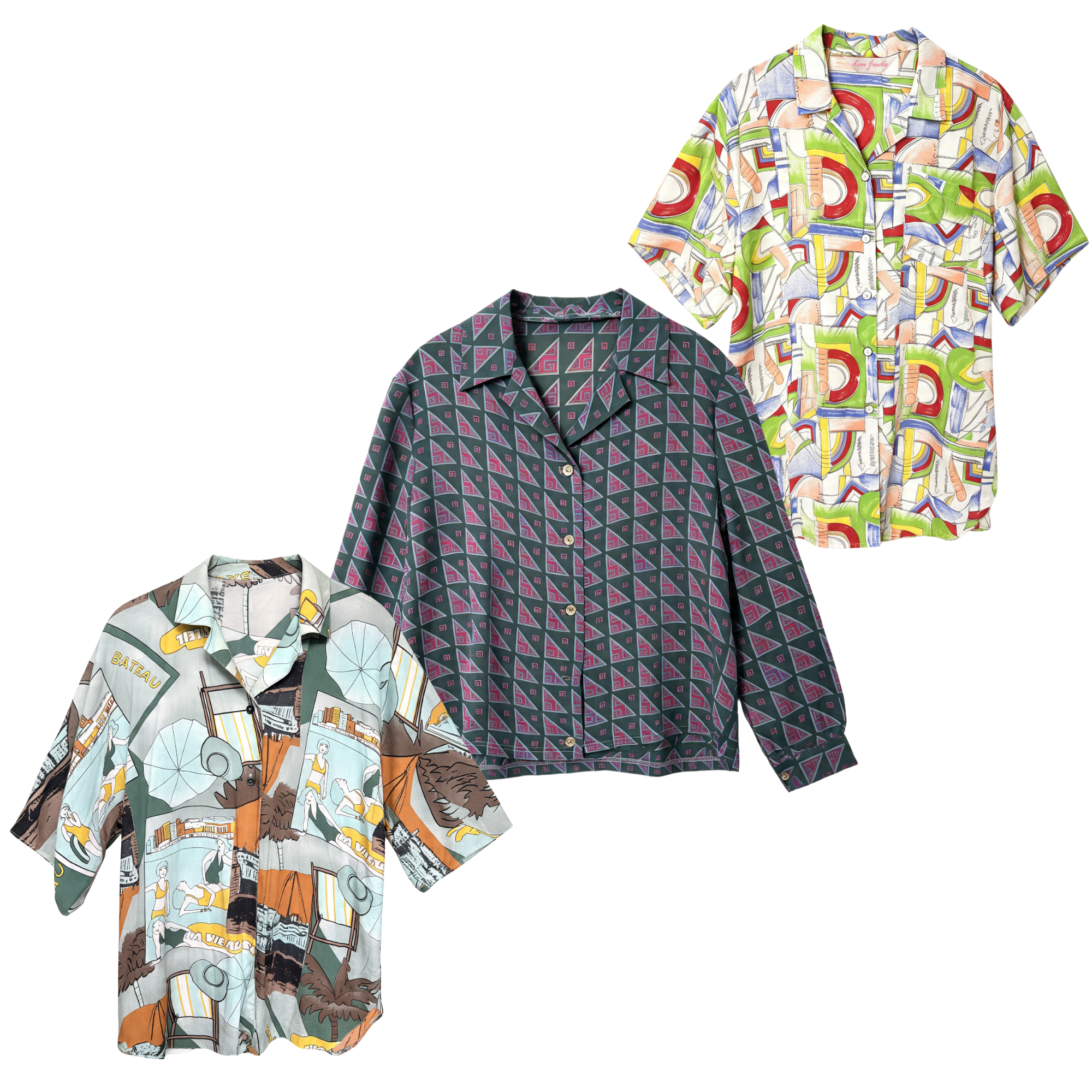 Crazy Pattern Blouses - Vintage