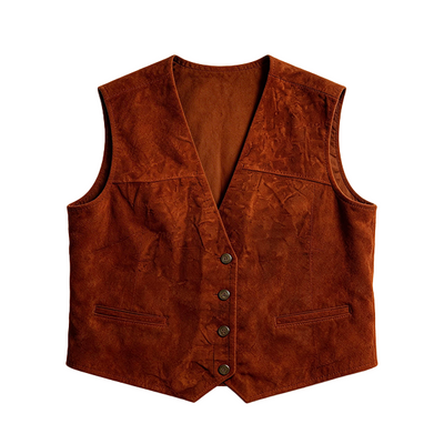 Men’s Suede and Leather Vest Mix