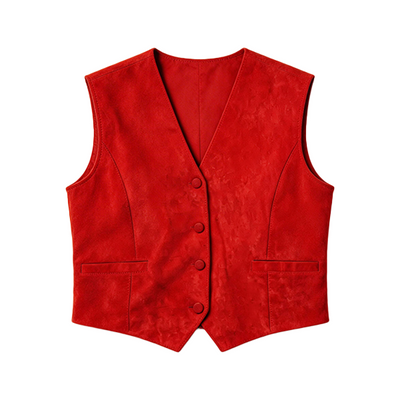 Women’s Suede and Leather Vest Mix