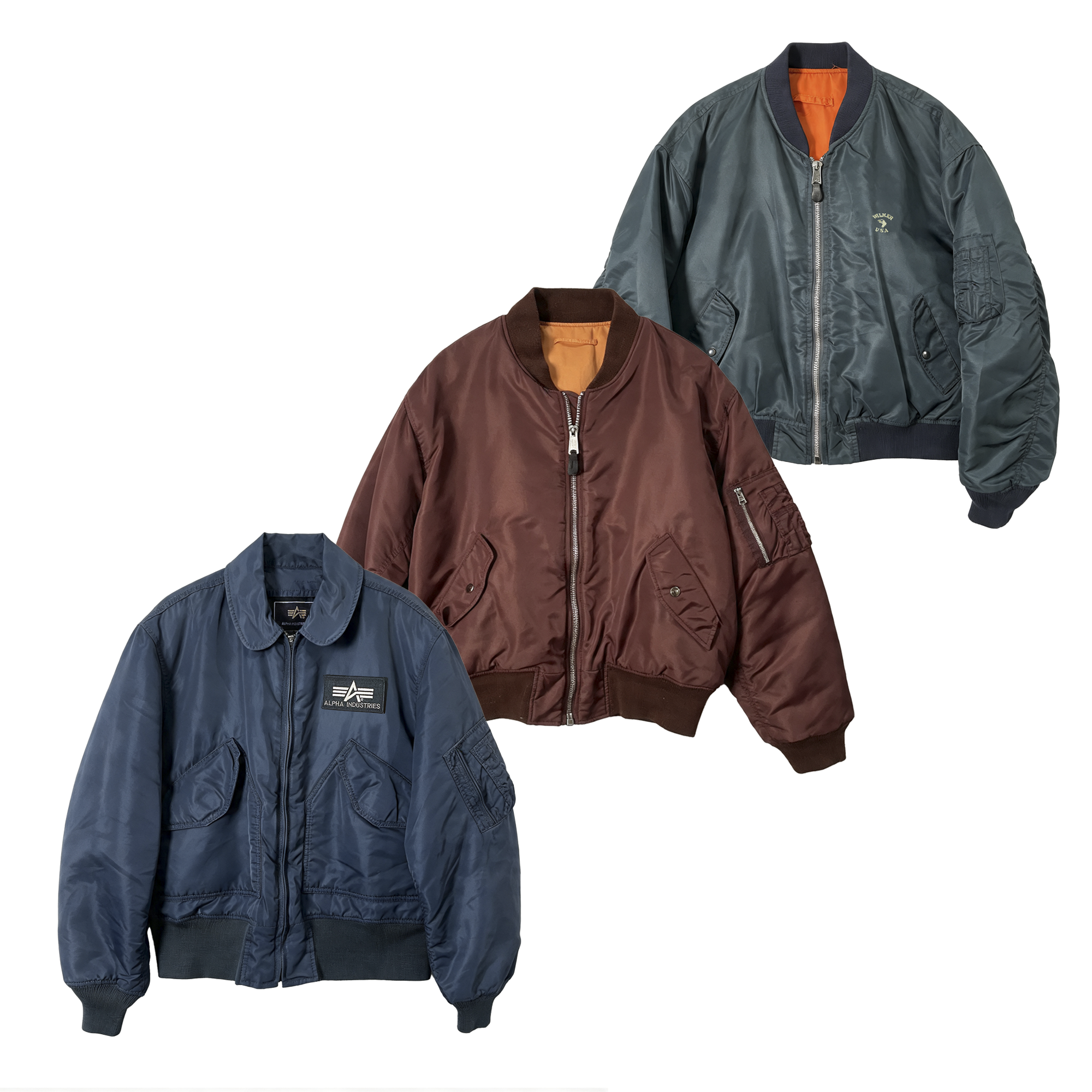 Vintage Bomber Alpha Industries Style Jackets Mix