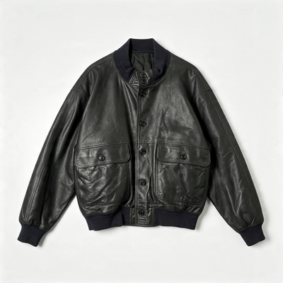 Vintage Leather Bomber Jackets Men | Unisex