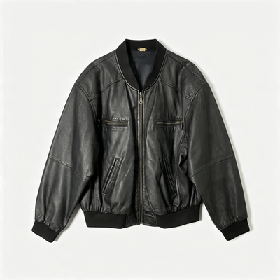 Vintage Leather Bomber Jackets Men | Unisex