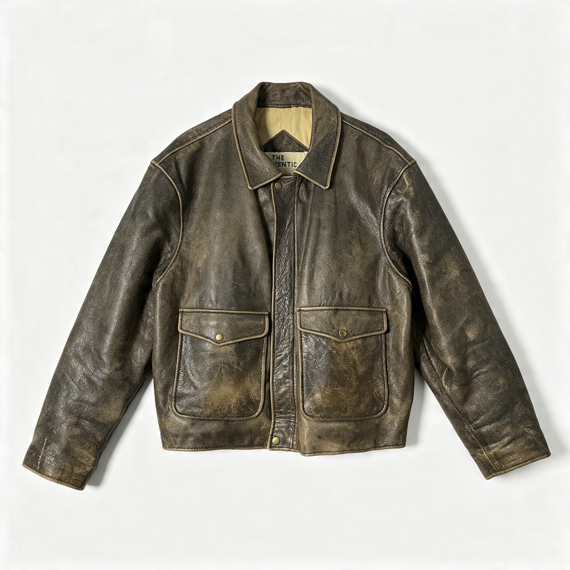 Vintage Leather Bomber Jackets Men | Unisex