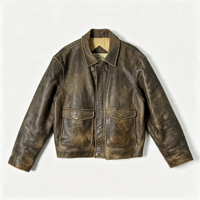 Vintage Leather Bomber Jackets Men | Unisex