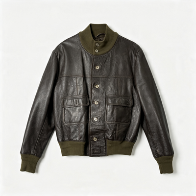 Vintage Leather Bomber Jackets Men | Unisex